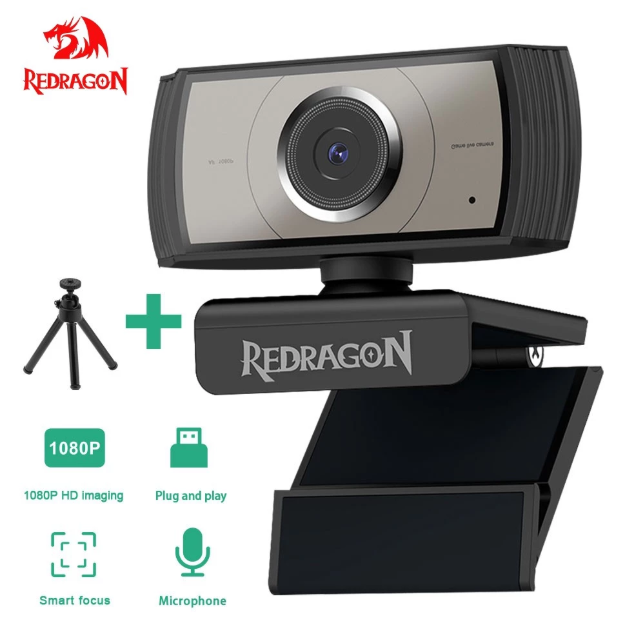 Webcam Redragon GW900 APEX USB HD Autofoco Mic Embutido 1920x1080P