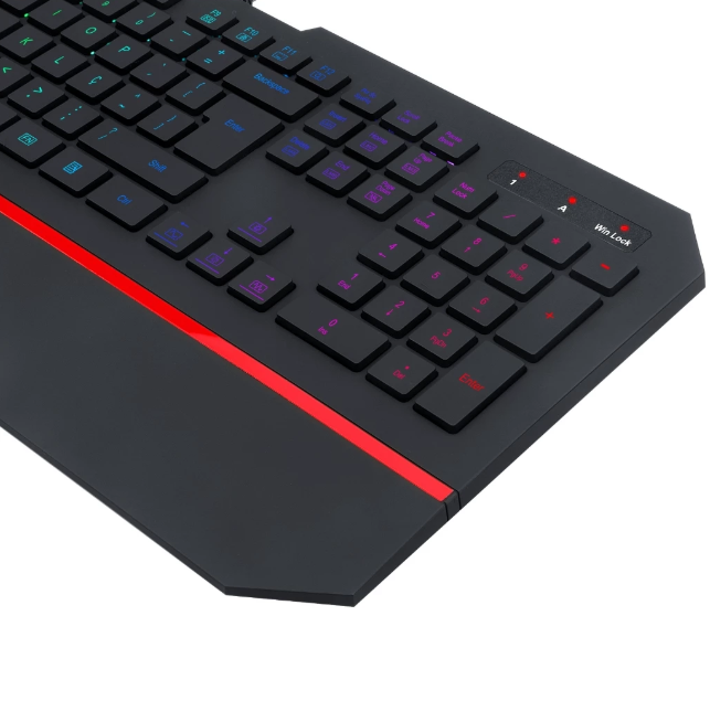 Teclado Gamer Membrana Redragon Karura 2 Preto RGB K502RGB