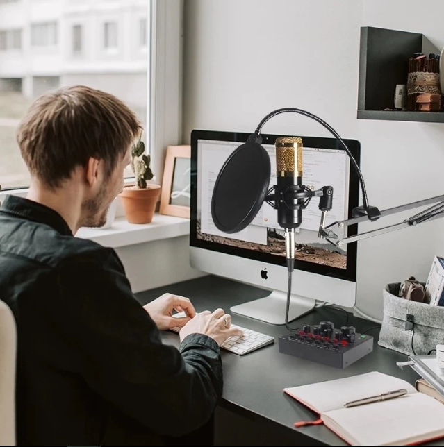 Kit Streamer  Keedi Mic800 Com Braço Articulado + Mesa V8