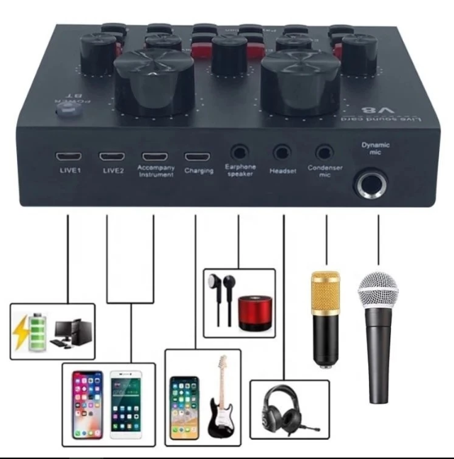 Kit Streamer  Keedi Mic800 Com Braço Articulado + Mesa V8