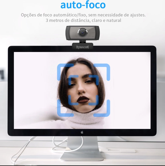 Webcam Redragon GW900 APEX USB HD Autofoco Mic Embutido 1920x1080P