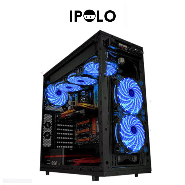 Cooler Fan Led Colorido Ventilação PC 1200RPM 12x12Cm