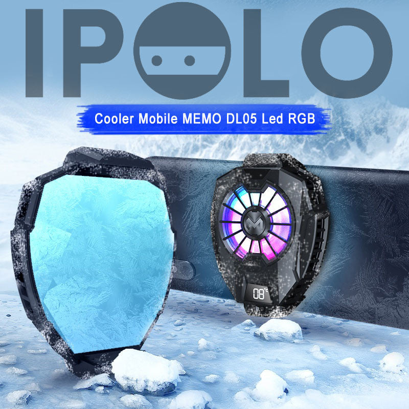 Cooler Gamer Para Celular Pro Memo Dl05 Led Rgb Refrigeração